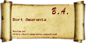 Bort Amaranta névjegykártya